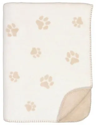 Produktbild von Cawö Decke We Love Dogs Paws Pfoten Natur Beige (150x200cm)