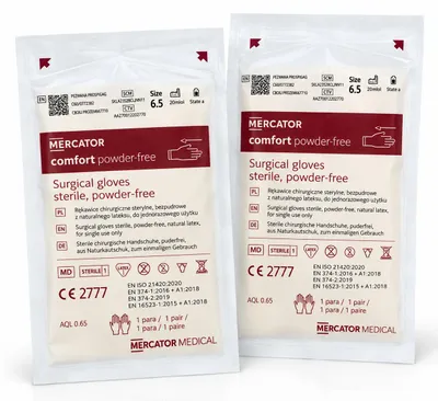 Zdjęcie produktu dla Rękawiczki Jednorazowe Mercator Comfort Lateks Biały Rozmiar 6.5 2 Szt. Produkt
