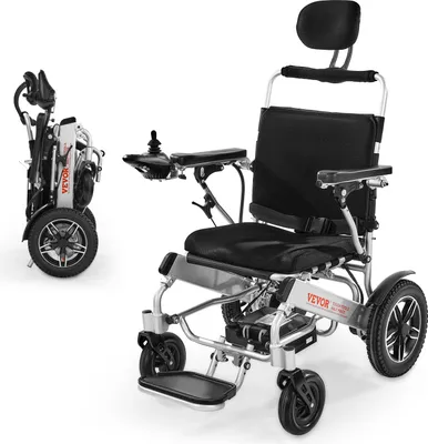 Produktbild von VEVOR Rollstuhl Elektrisch Faltbar, 21 km Reichweite, medizinischer Roller bis 136 kg, Elektrorollstuhl mit verstellbarer Rückenlehne, tragbarer 53-cm-Sitz, E-Rollstuhl für Senioren & Behinderte