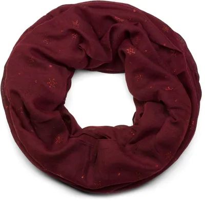 Productafbeelding van styleBREAKER Damesloopscarf met glinsterende sneeuwvlokkenprint, zachte, effen kleurige buisvormige sjaal, artikelnummer 01017064
