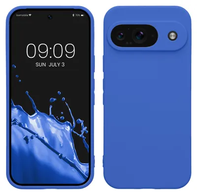 Produktbild von kwmobile Handyhülle für Google Pixel 9 Hülle - weiches Handy Silikon Case - Schutzhülle Cover - Baltik Blau