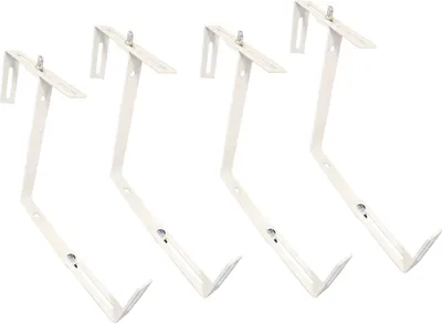 Produktbild von Blumenkastenhalter für Geländer aus Metall - 4er Pack - Farbe: weiß