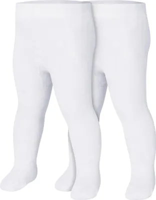 Produktbild von Playshoes Strumpfhose Thermo uni Doppelpack weiß Mädchen 499201-1, Farbe Playshoes:weiß, Größe Playshoes:74/80