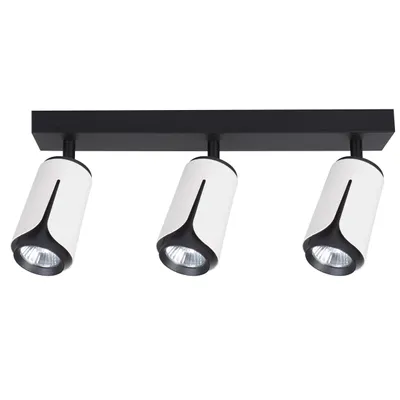 Produktbild von XUDO Deckenstrahler 3-flammig GU10, Weiß & Schwarz, Aluminium-Stahl, schwenkbar, modern – ohne Leuchtmittel