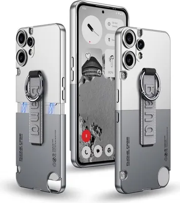 Produktbild von Für Nothing CMF Phone 2 Pro GKK Design Zweiteilige Ringhalter Hülle Weiß / Grau