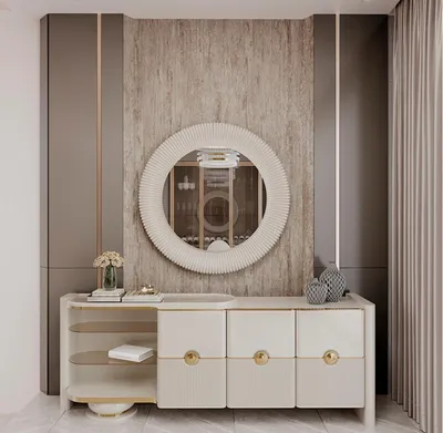 Zdjęcie produktu dla Elegancka konsola z lustrem do nowoczesnego wystroju wnętrz