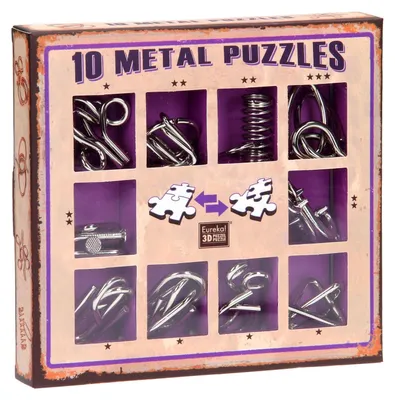 Produktbild von Eureka Metallpuzzle Set - 10 Metallpuzzle Set Lila (nur im Display erhältlich 52473355)
