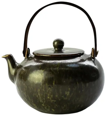 Productafbeelding van VERLO ALGA theepot van porselein, 450 ml, groen, met deksel
