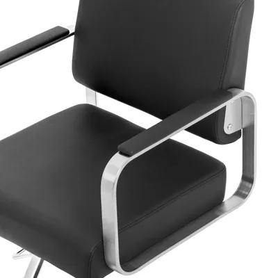 Produktbild von Physa OTLEY Friseur- und Kosmetikstuhl mit Fußstütze – schwarz und silber