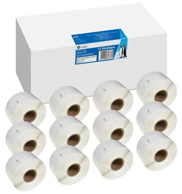 Productafbeelding van G&G 19328 G&G Etiketten 12 Stück für DYMO 99012/ S0722400 36 x 89 mm