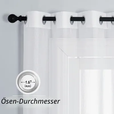 Produktbild von Raumteiler Vorhang Transparent Weiß 220 x 300 cm