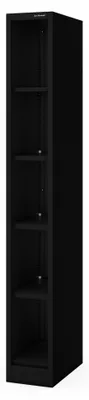 Produktbild von Schmales Metallregal, Archivregal für Dokumente, schwarz: TIM 250 x 1850 x 450 mm