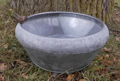 Produktbild von Traumschöne Zinkschale  Pflanzschale Zinkbottich Blumentopf Vogeltränke D 33 cm