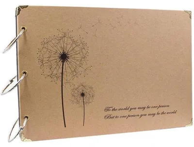Produktbild von Fotoalbum Scrapbook Vintage Schwarze Seiten DIY Gästebuch 60 Seiten 27x19cm für Geschenke