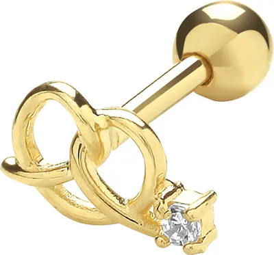 Productafbeelding van Oorbellen van cartilage, uniek ontwerp, voor dames, goud 375/1000 met zirconiumoxide - 4mm * 7mm; TRS26208