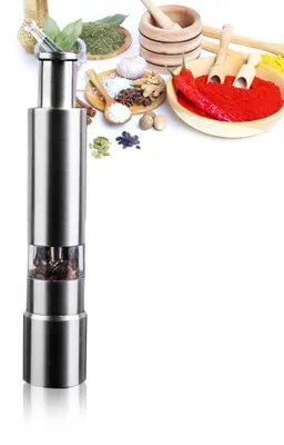 Salz- und Pfeffermühle, verstellbar, Edelstahl/Acryl, 1 Stück