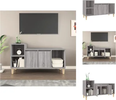 Produktbild von vidaXL TV-Schrank Grau Sonoma 100x35x55 cm Holzwerkstoff -  TV-Möbel