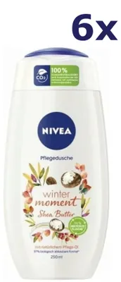 Image de 6 gels douche Nivea - Winter Moment au beurre de karité, 250 ml