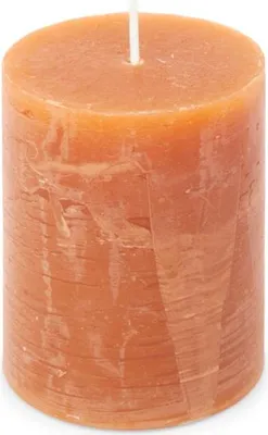 Immagine prodotto di Candela rustica a forma di tronchetto, Spaas, 70/95 mm, confezione da 35 pezzi - arancione