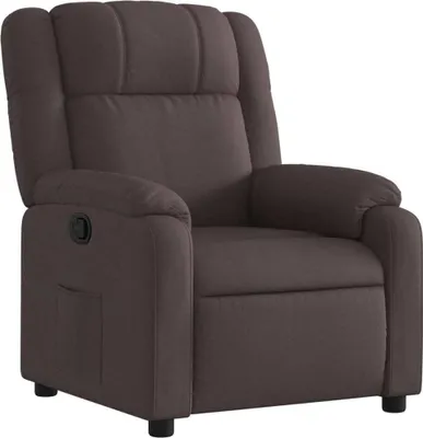Image de vidaXL Fauteuil relax brun foncé Tissu
