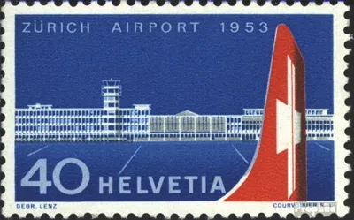 Produktbild von Briefmarken Schweiz 1953 Mi 585 (kompl.Ausgabe) postfrisch Flughafen