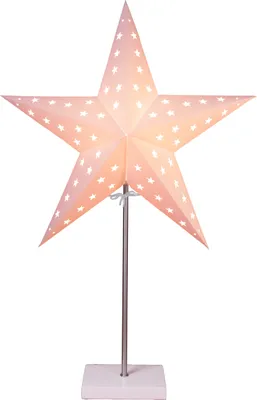 Produktbild von Best Season Standleuchte "Star" Materal: Metall/Holz/Papier, ca. 67x43cm, Farbe: beige/weis, 233-06