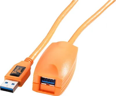 Obrázek produktu pro Tether Tools CU3017, 5 m, USB A, USB A, USB 3.2 Gen 1 (3.1 Gen 1), 5 Gbit/s, Oranžová