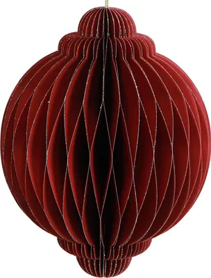 Produktbild von Christbaumschmuck aus Papier in Wabenoptik für festliche Nachbildungationen