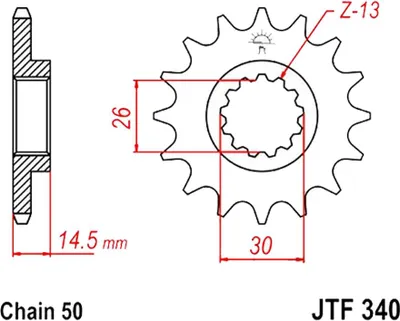 Produktbild von Esjot Kettenrad 530 18z Standard