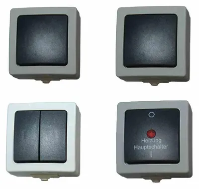 Produktbild von NAUTIC Wechselschalter, grau, matt, Aufputz, IP44, 1f, 10AX, 565656001