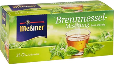 Produktbild von Meßmer Kräutertee Brennessel-Mischung fein würzig, 25 Teebeutel 12 x 50 g