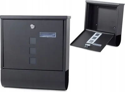Produktbild von Verk 01477 Briefkasten für Briefe und Zeitungen - schwarz