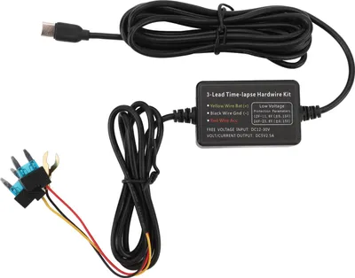 Image de Kit hardwire pour dashcam de type C 12V-30V à 5V Câble d'alimentation de caméra pour alimentation GPS, détecteur de radar et plus encore