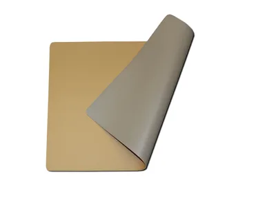 Produktbild von 4er Set Platzsets - Abwaschbar - Lederlook - Kunstleder - Rechteckig - Doppelseitig - Tischsets - Platzdeckchen - Desert & Taupe - 30x43cm