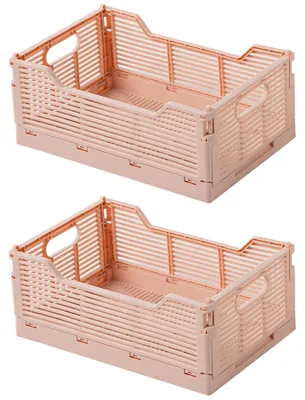 Produktbild von Faltbare Aufbewahrungsbox (2-teilig), zusammenklappbare Aufbewahrungskörbe, stapelbare Aufbewahrungsboxen für