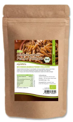 Produktbild von Mynatura Dinkel Penne Vollkorn Nudeln 1kg - 3000g