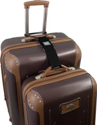 Produktbild von Trageschlaufe für Koffer und Taschen – Kofferhalter aus reißfestem Nylon – verstellbar 30–48 cm – Gepäckbefestigung für Trolley Farbe schwarz