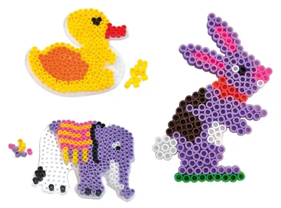 Produktbild von Playbox Stiftplatten-Set Tiere transparent für XL-Perlen