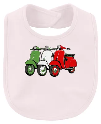 Obrázok produktu pre Talianska retro vlajka, dizajn pre skútre, vintage štýl, "Bella Italia", detská zástera, ružová farba
