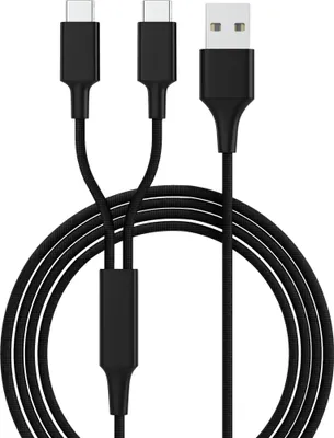Produktbild von Smrter Hydra Duo USB auf 2x USB-C Kabel 1,2m schwarz