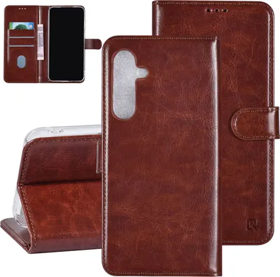 Produktbild von UNIQ Accessory Galaxy A55 Book type case - 3 pasjeshouder - Brown