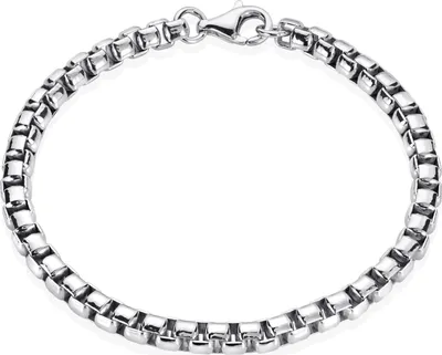 Produktbild von MATERIA Venezianerkette Silber 925 Herren Armband 5mm Armbandkette massiv rhodiniert in 19 20 21 22 23cm SA-92
