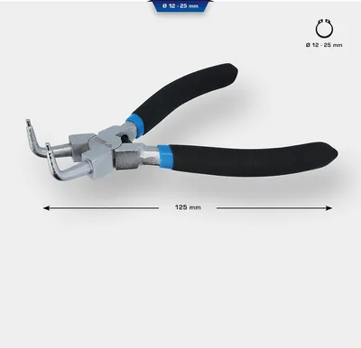 Image de BRILLIANT TOOLS Pince à circlips pour circlips extérieurs coudée 125 mm - BT067006