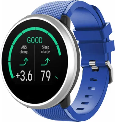 Produktbild von Strap-it Polar Unite Twill Silikonarmband (Blau)