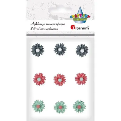 Produktbild von Kwiatki samoprzylepne z żywicy margerytki mix 9szt