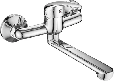 Immagine prodotto di Miscelatore per lavabo a parete Kuchinox Pedro cromo con bocca mobile