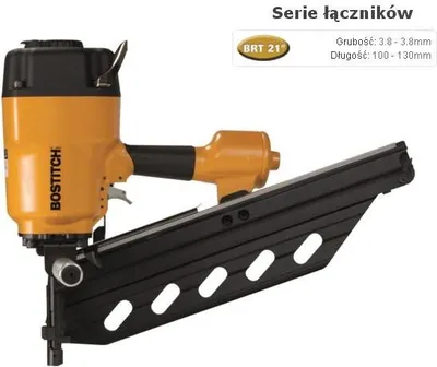 Zdjęcie produktu dla BOSTITCH BRT130-E Gwoździarka do taśm - BRT 100 - 130 mm - werkstatt-king.de - Gwoździarka pneumatyczna do gwoździ taśmowych, gwoździ z okrągłym łbem