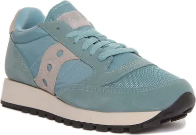 Produktbild von Saucony Jazz Orig al Frauen Schnürschuhe aus Wildleder Nylon Turnschuhe Hellblau – undefined / Hellblau