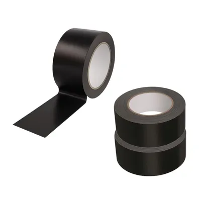 Produktbild von 3x Gewebeband 50 m x 48 mm schwarz Panzertape Reparaturband Steinband universell einsetzbar für Abkleben und Reparaturen