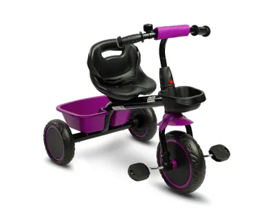 Image de TOYZ LOCO Vélo 3 roues enfants 3-5 ans, sonnette, 49x78x61cm - Violet